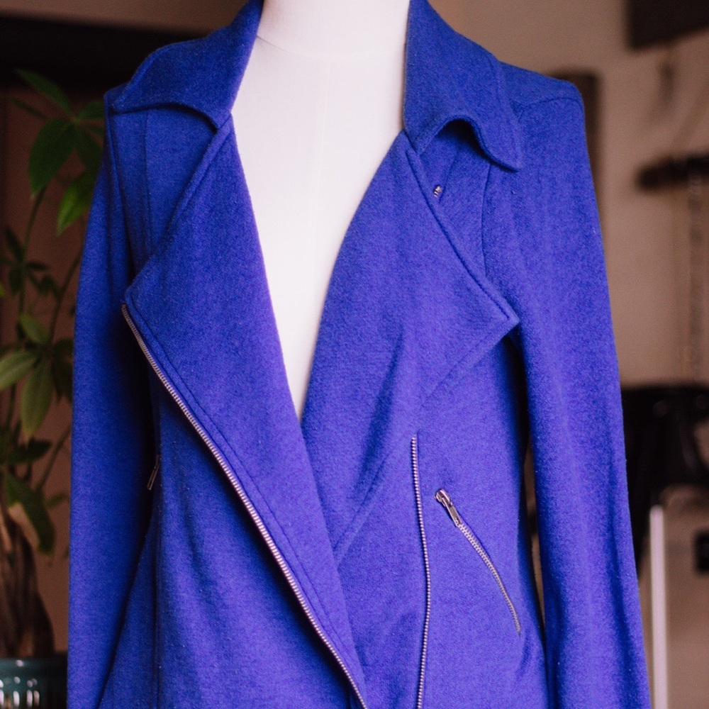 Urban Outfitters Royal Blue Motorcycle Jacket